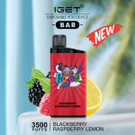 IGET BAR BLACKBERRY RASPBERRY LEMON 3500 Puffs Disposable Vape - Image 2