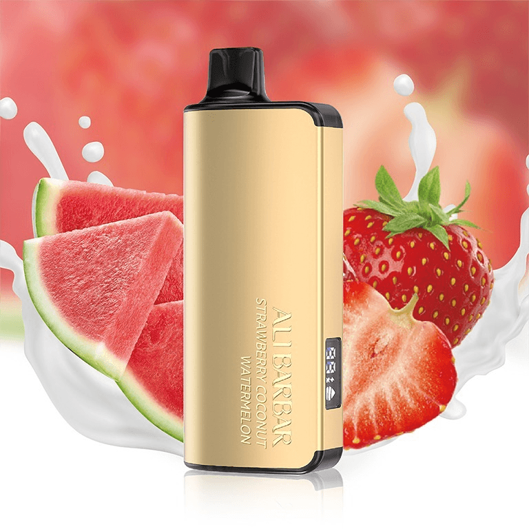 Strawberry-Coconut-Watermelon-1.png Alibarbar Ingot 9000 puffs-50 pack Multiple flavors - Strawberry Coconut Watermelon