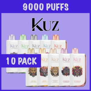 KUZ LUX 9000 Puffs-Wholesale-10 pack - Kiwi Dragon Fruit