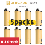Alibarbar Ingot 9000 puffs-5 pack Multiple flavors(Ship from Sydney) - Cool Mint